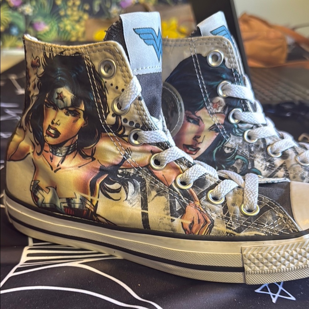Special Addition Special Limited Release Wonder Woman High-Top Converse Sneakers